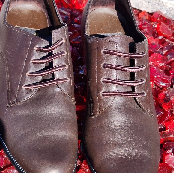 Aerosoles Women's Brown Leather Comfortable Slip-On Stack/Chunk Pump Heel Size 7 - Picture 7 of 12